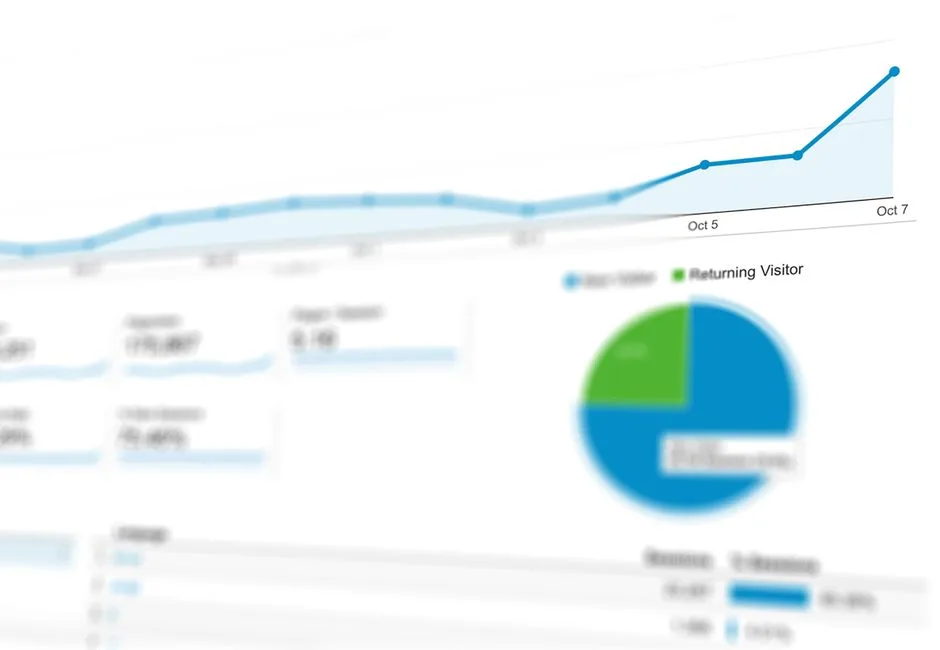 Business analytics chart showing performance growth