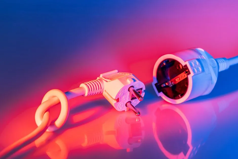 A single broken cable plug, close up