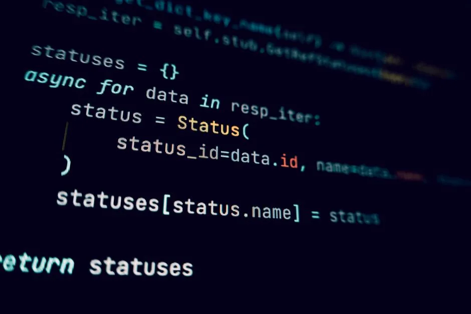 Developer viewing API code on a screen