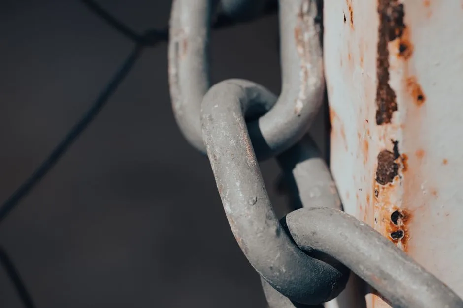 Broken chain link representing a failed automation